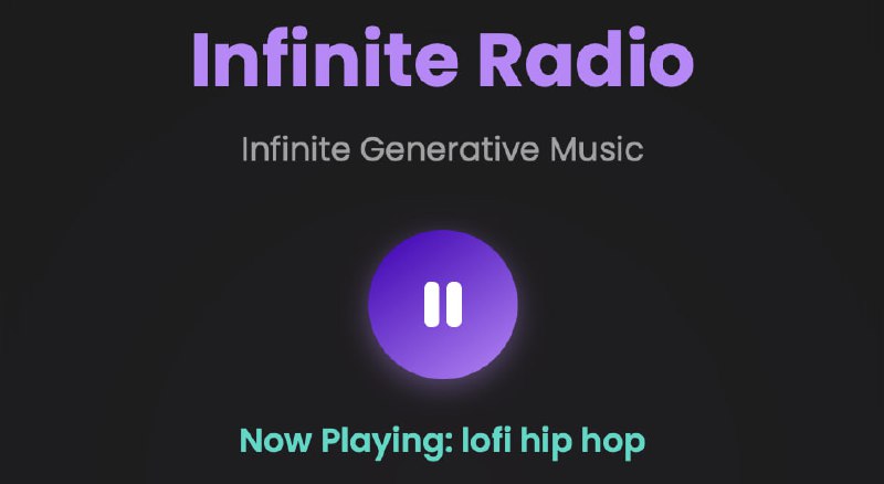 🗣  每日羊毛线报  👈🏵  Infinite Contextual Radio - 基于上下文生成无限音乐🍥 简介