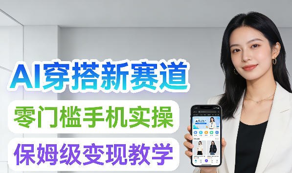 📌 #短视频 ✍️ 《2026年AI穿搭新赛道 零门槛手机实操 保姆级变现教学》📖 项目介绍