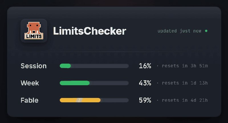 🍭 #监控工具 #Claude #Linux #macOS🏵 LimitsChecker - Claude API限额实时监控🍥 简介