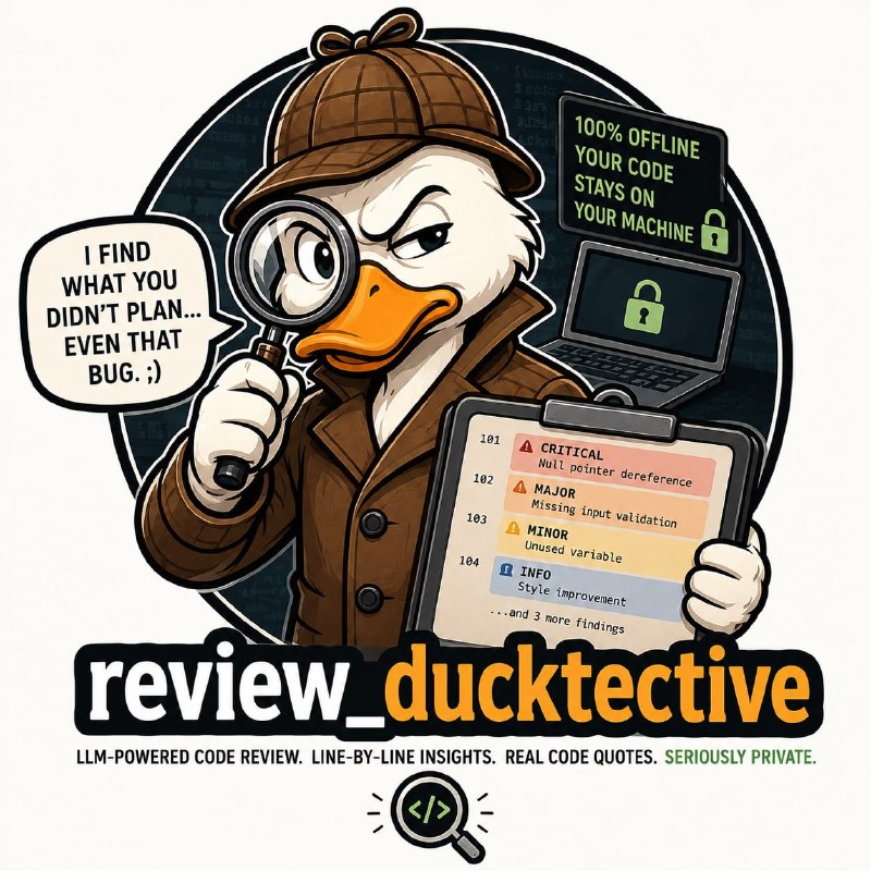 🍭 #代码审查 #自动化工具🏵 Review_ducktective - 基于自托管的代码审查平台🍥 简介