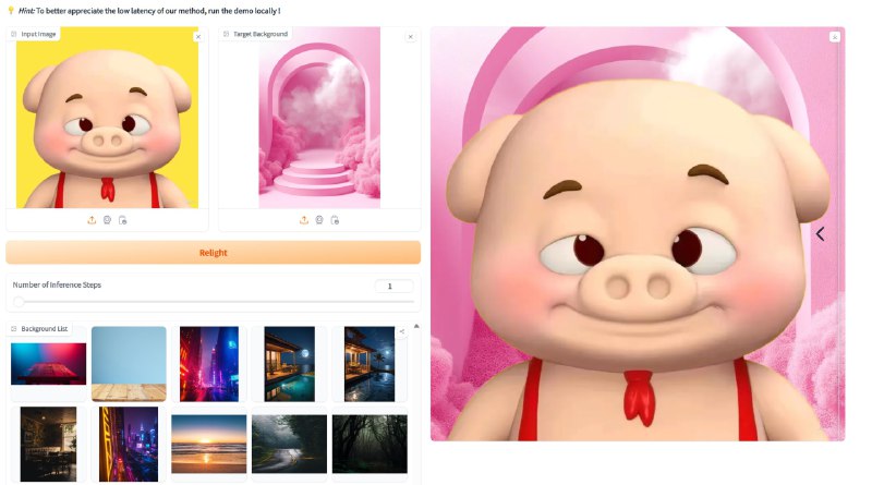 #AI #图像处理🪄 LBM - 一个快速的图像到图像转换方案👆 在线体验LBM 支持快速移除对象、控制照明，效果非常好！*LBM全称是 Latent Bridge Matching，译作「潜在桥梁匹配」，是一种全新、多功能、可扩展的 AI 图像处理方法