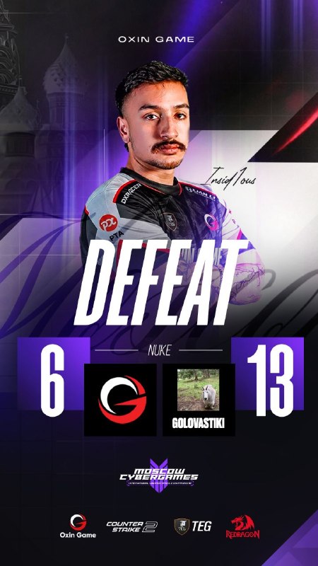 OxinGame: 📣 MATCH RESULT | نتیجه مسابقه🤩 OxinGame 👔 🤩 Naked Heroes 🔘 13 - 0 OxinGame FORFEITED 🤩 OxinGame 👔 🤩 golovastiki🔘 6 - 13 