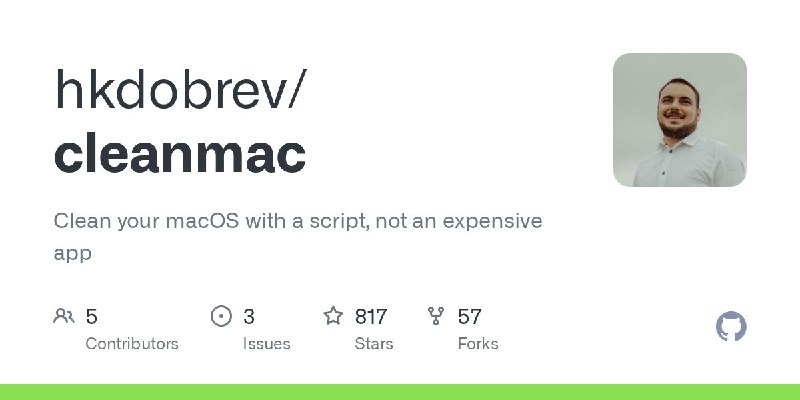 🍭 #macOS #系统清理 #开源工具🏵 Cleanmac.sh - macOS系统垃圾文件自动化清理🍥 简介