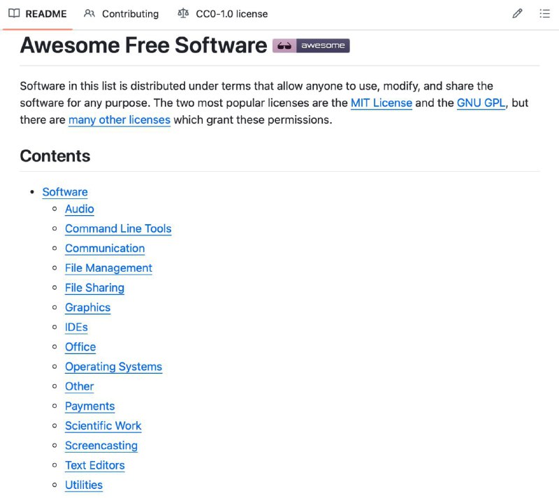 🍭 #开源软件 #生产力工具 #多媒体创作 #安全通信🏵 Awesome-free-software - 开源软件精选集🍥 简介
