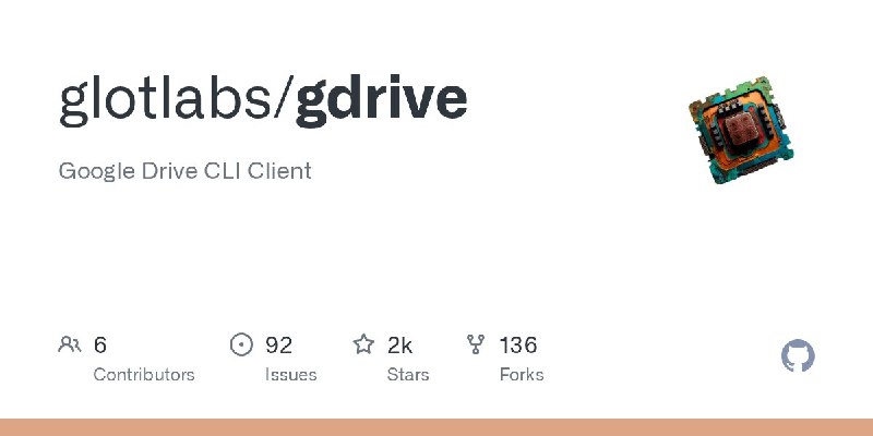 🍭 #命令行工具 #Google云盘🏵 Gdrive - Google云盘命令行管理工具🍥 简介