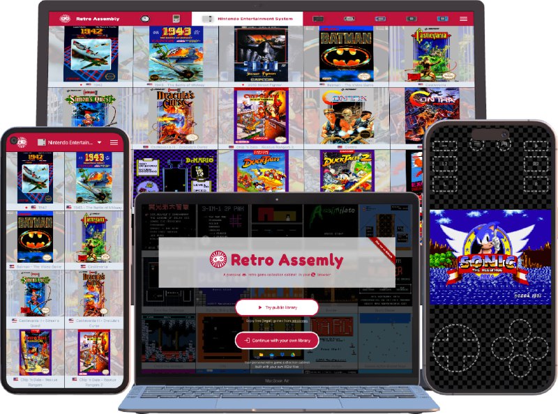 🗣  赚钱项目  |  助力我们  👈🏵  #程序 |  RetroAssembly - 网页版复古游戏柜🍥 简介