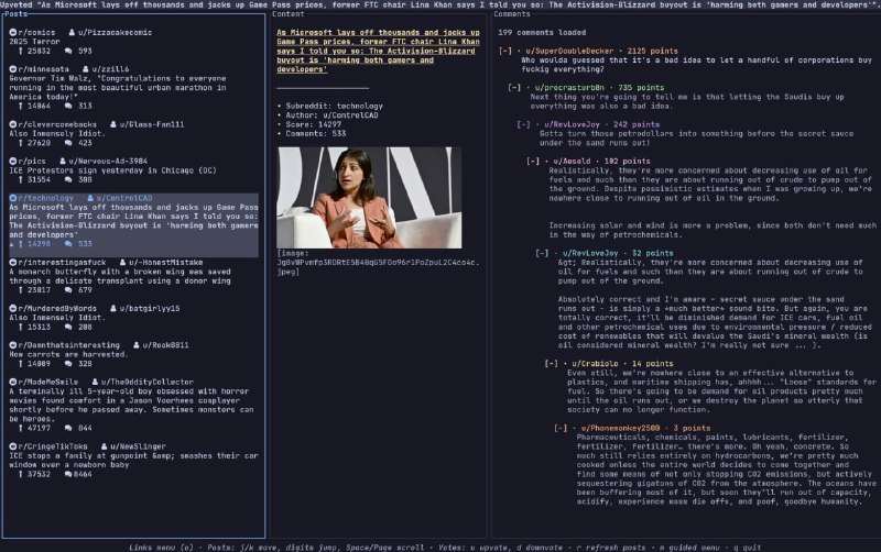 🍭  #命令行工具 #Reddit客户端 #开源项目🏵  Reddix - 终端Reddit客户端🍥 简介