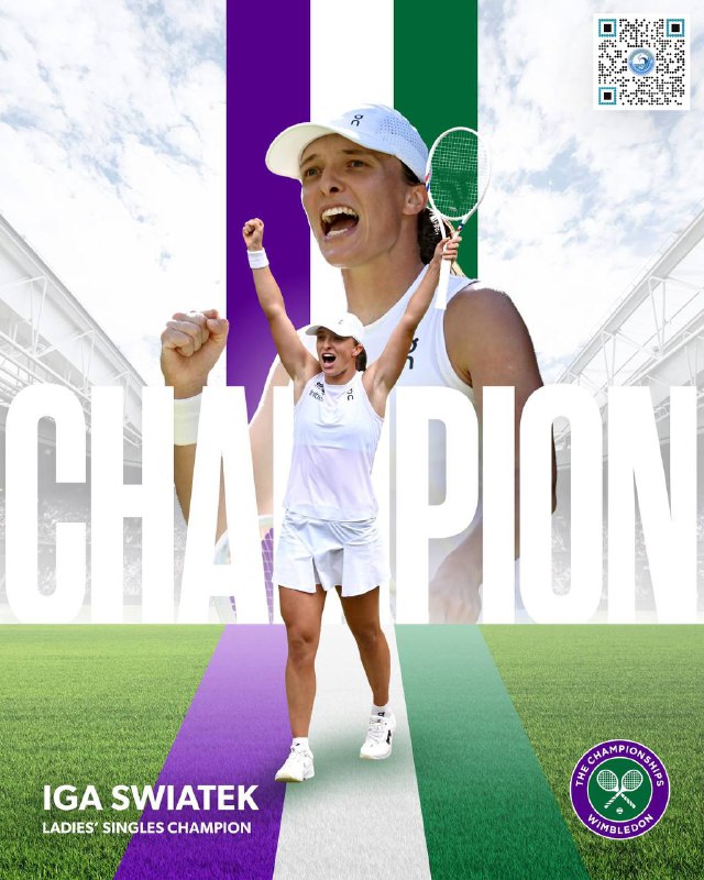 THE QUEEN OF CLAY GETS IT DONE ON GRASS 🏆👑Iga Swiatek has won her first Wimbledon title in dominant fashion (6-0, 6-0) 😤