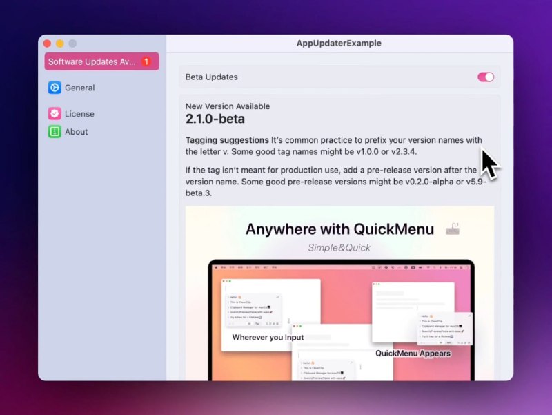 🍭 #macOS #自动化工具 #开发者工具🏵 AppUpdater - macOS应用自动化更新工具🍥 简介