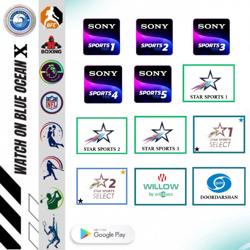 🇮🇳 INDIA DIRECT STREAM LOCAL & SPORTS UPDATE !! SONY TEN 1 FHD/HDSONY TEAN 2 FHD/HDSONY TEN 3 FHD/HDSONY TEN 4 FHDSONY TEN 5 FHDSTAR SPORTS 1 ENGLISH FHDSTAR SPORTS 1 HINDI FHDSTAR SPORTS 1 TAMIL FHDSTAR SPORTS 1 TELUGU FHDSTAR SPORTS 1 FHDSTAR SPORTS 2 FHDSTAR SPORTS 3 FHDSTAR SPORTS 4 FHDSTAR SPORTS 5 FHD STAR SPORTS SELECT 1 HDSTAR SPORTS SELECT 2 HDDOOR DARSHAN FHDWILLOW CRIKET HDအိန္ဒိယ ရုပ်သံလိုင်း အသစ် 200 ကျော်ထပ်မှန်ပြီးထည့်သွင်းပေးထားပါတယ်။ယခုထည့်သွင်းပေးထားသော ရုပ်သံလိုင်းများသည် INDIA DIRECT STREAM LOCAL & SPORTS များဖြစ်ပါသည်။SPORTS များကိုတော့ VIP | WIDE WORLD OF SPORTS GROUP အထဲမှာ ထည့်သွင်းပေးထားပါတယ်။မိမိ အသုံးပြုနေသော APK APP များနဲ့ CHANNELS Refresh လုပ်ပေးလိုက်ပါ ဒါဆိုရင်အသစ်ထပ်မှန်ထည့်ထားသော CHANNELS များကိုတွေ့ရှိရမှာဖြစ်ပါတယ်။ BLUE OCEAN USER များအားလုံးကို ကျေးဇူးတင်ပါသည်။ နေ့သစ်မှာ စိတ်ချမ်းသာ ကိုယ်ချမ်းသာကြပါစေလို့ Blue Ocean Teams သားများမှဆုမွန်ကောင်း တောင်းပေးလိုက်ပါတယ်။ 🙏