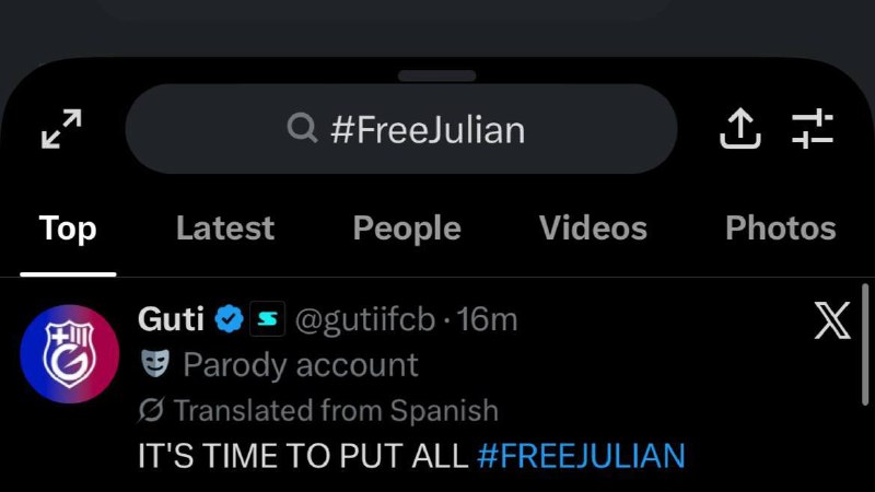 DashgNEWS: ⚽️ بارساییا دارن هشتگ #FreeJulian رو ترند توییتر میکنن#doki