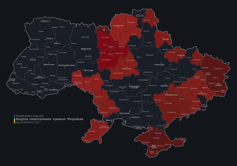 ️🇺🇦🇷🇺 קייב נמצאת כעת תחת איום כבד של מזל"ט רוסי עם גלים אדירים של מטוסי Geran-2 בדרך לעיר.