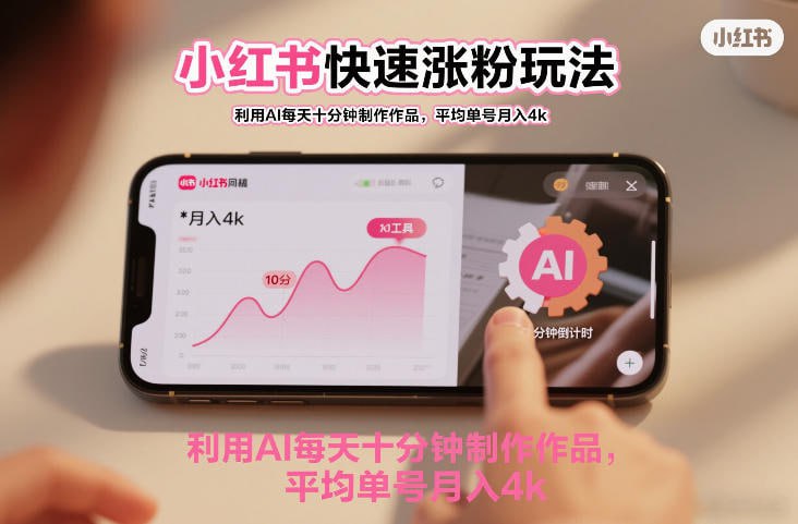 ✍️  《小红书快速涨粉玩法 利用AI每天十分钟制作作品》💡  项目介绍