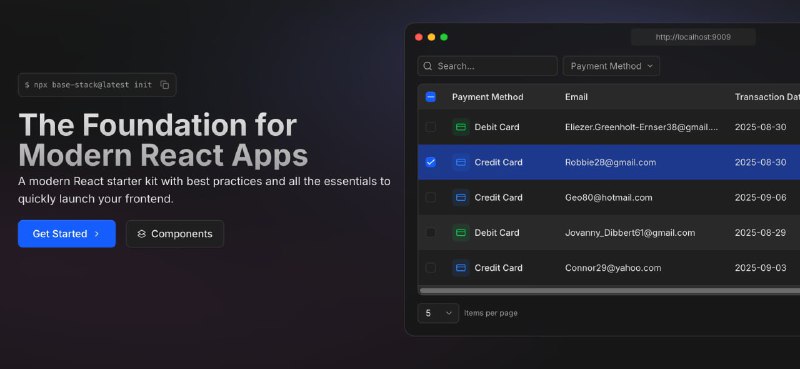 🍭 #React开发 #前端工具🏵 Base-stack - React应用快速启动🍥 简介