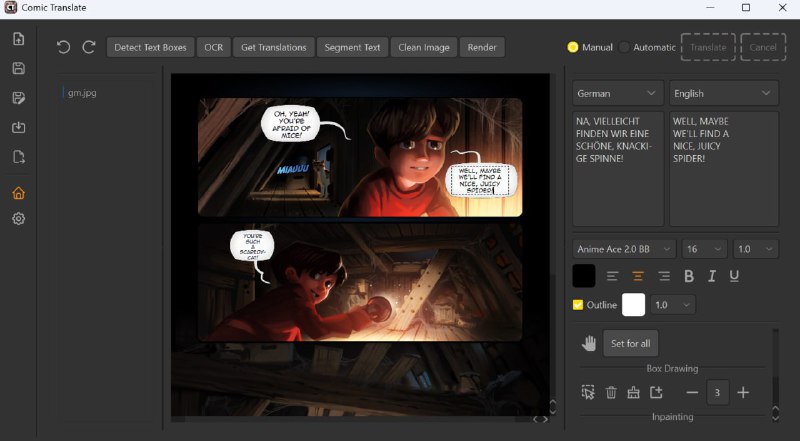 🍭 #漫画翻译 #桌面应用🏵 Comic Translate - 漫画自动翻译工具🍥 简介