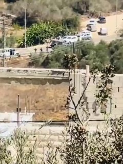 היערכות כבדה של צבא הכיבוש ותגבורת צבאית מגיעה למקום פיגוע הירי בהתנחלות "חלמיש", מערבית לרמאללה.