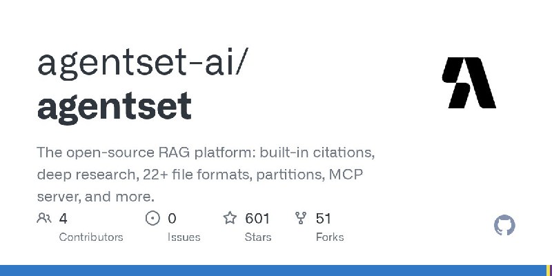 🍭 #RAG #Agent框架🏵 Agentset - RAG/Agent应用开发🍥 简介