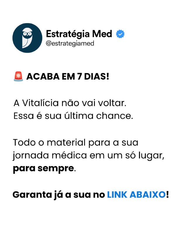 Image from a post by Estratégia MED