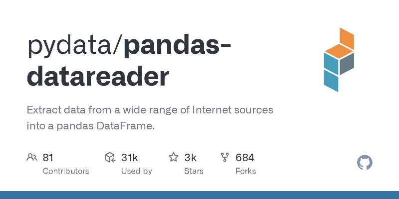 🍭 #数据工具 #Python库🏵 Pandas-datareader - 从网络源提取数据🍥 简介