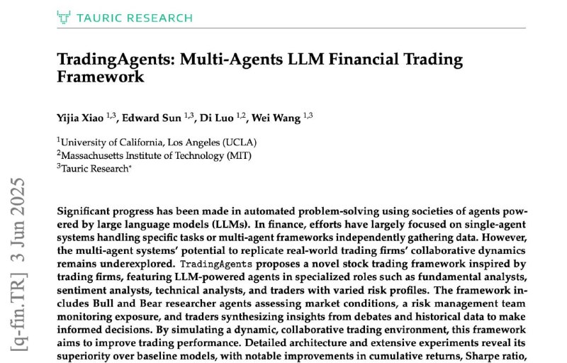 🍭 #AI金融 #交易自动化 #开源框架🏵 TradingAgents - AI驱动的自动化金融决策系统🍥 简介