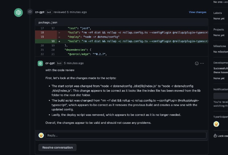 #ChatGPT-CodeReview #开源 #代码审查  🏵  #程序 |  ChatGPT-CodeReview - 代码审查🍥  简介