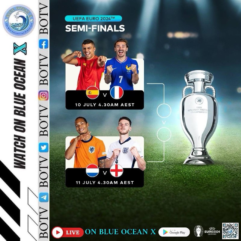 ရှယ်ပွဲတွေ ရှယ်လိုင်းတွေနဲ့ကြည့်ကြမယ် 😊😊EURO 2024 Semi - Finals ပွဲစဉ် များနဲ့  Copa America 2024 Semi - Final ပွဲစဉ်များကို ဘော်လုံး ချစ်တဲ့ ပရိသတ်တွေတွက် ရင်ခုန်စိတ် လုပ်ရှားစွာ 10/11 ညပွဲစဉ်များကို စောင့်မျှော်ရင်း ကြည့်ရူ့အားပေးဖို့ ကြိုတင်ပြီး အသိပေးပါရစေ 😊😊UEFA European 2024 Semi-finalSpain vs France 1:30AM 10/7/2024Netherlands vs England 11/7/2024Copa América 2024 Semi-final Argentina vs Canada 6:30AM 10/7/2024Uruguay vs Colombia 6:30AM 11/7/2024xxxxxxxxxxxxxxxxxxxxxxxxxxxxxxxxxxxxxxxxxxxxxxxxxxxx🔷 စုံလင်လှတဲ့ ရုပ်သံလိုင်းများနဲ့ နာမည်ကြီး ကမ္ဘာ့ အားကစားပွဲ စဉ်များအားလုံးကို BLUE OCEAN X တစ်နေရာတည်းကနေ တိုက်ရိုက်ကြည့်ရှုလိုက်ပါ။🔷 နေ့စဉ်နဲ့အမျှ ထုတ်လွင့်ပြသနေသော နိူင်ငံတကာ အားကစားပွဲစဉ်များနဲ့ PPV ပွဲစစဉ်များ အားလုံးကိုလဲ Blue Ocean TV Service မှာ ၉၀:/: ရာခိုင် နူန်း UHD , FHD , HD ENGLISH အသံထွက် ရုပ်သံလိုင်းများဖြင့်ကြည့်ရူ့ခံစားနိူင်ပါသည်။🔷 Channels တော်တော်များများကိုလဲ 70:/: EPG ထည့်သွင်းပေးထားတဲ့အတွက်ကြောင့် မတူညီနိူင်တဲ့ အရသာတွေနဲ့ ကြည့်ရူ့ခံစားရမှာဖြစ်ပါတယ်။🔷 အကောင့် သက်တမ်းတိုးခြင်း၊ အကောက်သစ်ဝယ်ယူလိုခြင်းများအတွက် နေ့စဉ် မနက် [ ၉ ] နာရီမှ၊ ညနေ [ ၇ ] နာရီအထိ ဆောင်ရွက်ပေးပါသည်။🔷 အဆင်မပြေတာ အခက်အခဲတစ်စုံတစ်ရာရှိပါကလည်း Page Messenger မှတစ်ဆင့်မေးမြန်းနိုင်ပါကြောင်း ရိုသေလေးစားစွာ အသိပေးအပ်ပါသည်။🔷 TELEGRAM CHANNEL       