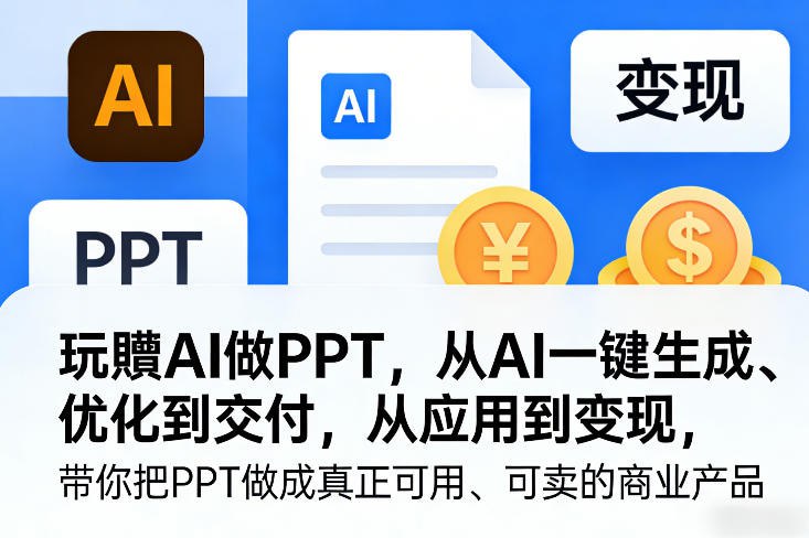📌 #AI ✍️ 《玩賺AI做PPT 从AI一键生成、优化到交付 从应用到变现》💡 项目介绍