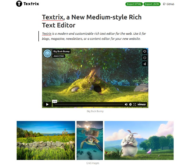 🗣  每日羊毛线报  👈🏵  Textrix - 富文本编辑器🍥 简介