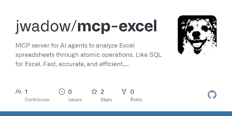 🍭 #AI工具 #Excel自动化🏵 Mcp-excel - AI代理Excel原子操作服务🍥 简介