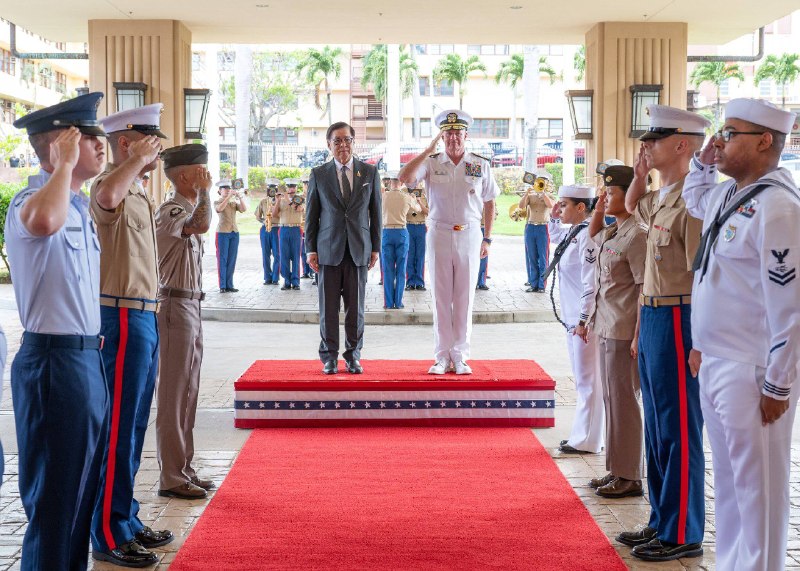 ️🇺🇸🇹🇭 ראש פיקוד האוקיינוס השקט של ארה"ב אדמ' סמואל ג'יי פאפארו אירח את סגן ראש ממשלת תאילנד ושר החוץ סי…