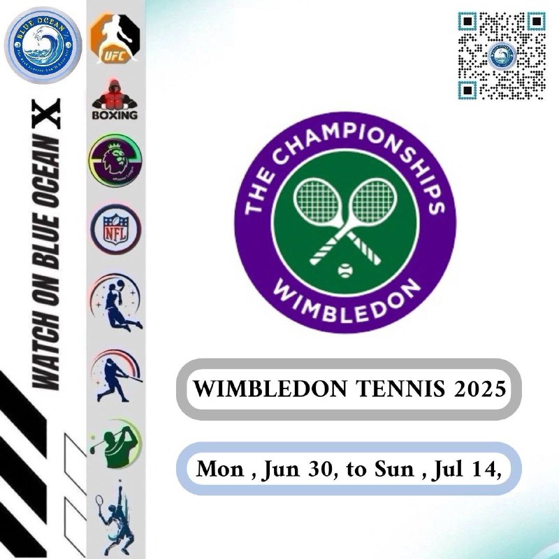 New Events For Tennis  Total Events: 9 Tennis 01 :Wimbledon Court 18 ft de Minaur Samsonova Mensik @ Jul 1 6:00 AMTennis 02 :Wimbledon Court 17 ft Alexandrova Shapovalov @ Jul 1 6:00 AMTennis 03 :Wimbledon No 2 Court ft Pegula Musetti Swiatek @ Jul 1 6:00 AMTennis 04 :Wimbledon No 3 Court ft Paul Andreeva Rybakina @ Jul 1 6:00 AMTennis 05 :2025 Wimbledon Tennis Early Round Coverage Day #2 @ Jul 1 6:00 AMTennis 06 :Wimbledon Court 12 ft Tauson Humbert Kenin @ Jul 1 6:00 AMTennis 07 :Wimbledon No 1 Court ft Sinner Kvitova Draper @ Jul 1 8:00 AMTennis 08 :Wimbledon Centre Court ft Krejcikova Djokovic Gauff @ Jul 1 8:30 AMTennis 09 :2025 Wimbledon Primetime @ Jul 1 8:00 PM