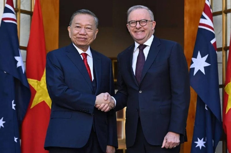 ️🇻🇳🇦🇺 וייטנאם ואוסטרליה חיזקו את שיתוף הפעולה הביטחוני במהלך ביקורו של נשיא וייטנאם טו לאם באוסטרליה.