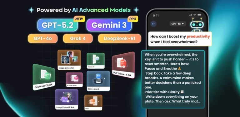 مود ، برنامه | ApkClub: 💻 AI Chat : Chatbot & Assistant🔝 V128.0⭐️ مود چت‌بات هوشمند و دستیار AI🔖 ویژگی‌های برنامه:🔵 تولید انواع محتوا از جمله مت