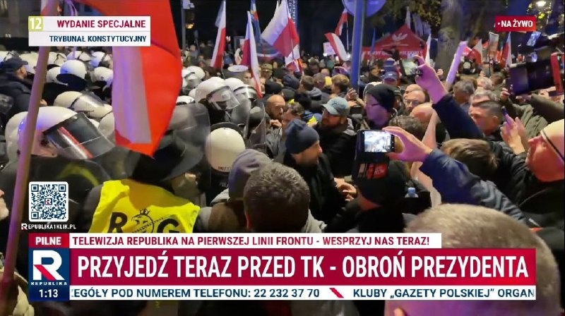 🇵🇱 🇵🇱n right-wing Broadcasting Telewizja רפובליקקה (בהתאמה פוליטית עם החוק והמשפט / פיס) משדרת שיחות פו…