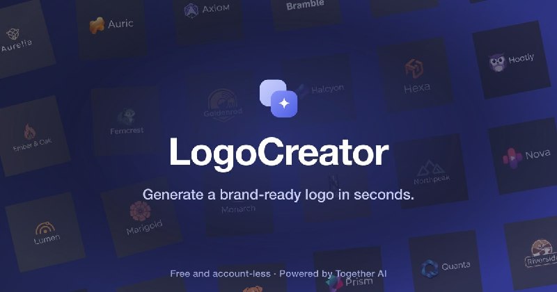🍭 #AI工具 #设计工具🏵 Logocreator - 开源AI логотип生成器🍥 简介