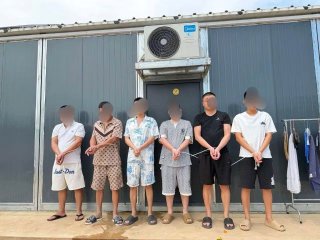 木牌大事件：木牌查获22名中国籍涉诈嫌疑人 8月25日 据警方通报 柴桢省执法部配图