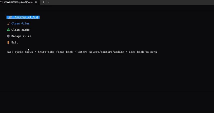 🍭 #文件管理 #系统工具 #命令行工具🏵 Deletor - 高效文件删除与清理🍥 简介