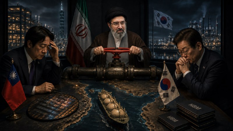 La palanca de hormuz de Irán envuelve los chips de Taiwán y la memoria AI de Corea