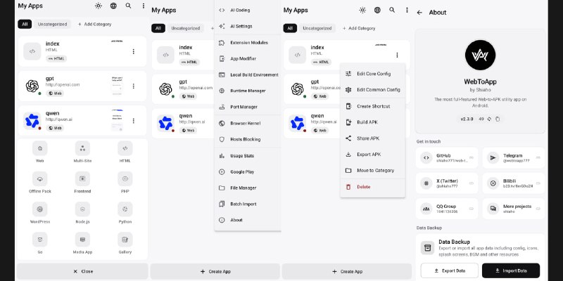 🍭 #开发工具 #Android应用 #Web转App🏵 Web-to-app - 将网页快速转化为Android应用🍥 简介