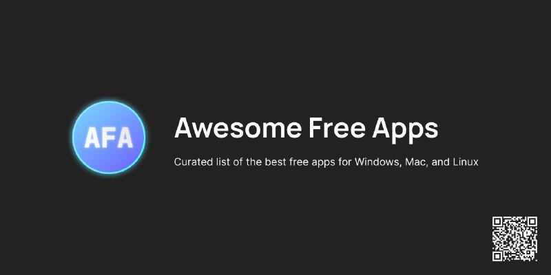 🍭 #开源工具 #资源合集🏵 Awesome-free-apps - 优质免费软件资源索引🍥 简介