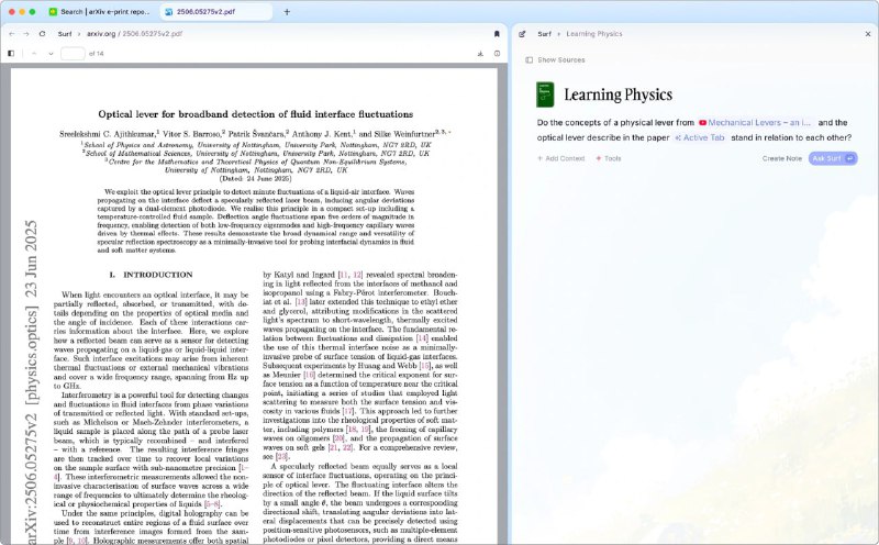 🍭 #AI工具 #效率工具 #开源软件 #跨平台🏵 Deta Surf - AI笔记，内容整合与思考🍥 简介