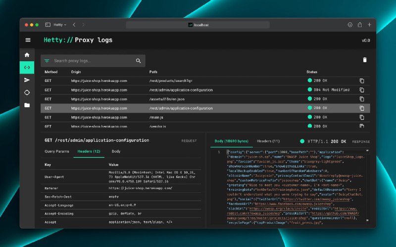 🍭 #安全工具 #HTTP代理 #开源软件🏵 Hetty - HTTP安全研究工具🍥 简介