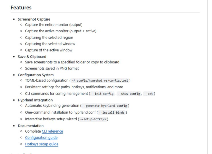 🍭 #截图工具 #Hyprland🏵 Hyprshot-rs - Hyprland鼠标截图工具🍥 简介