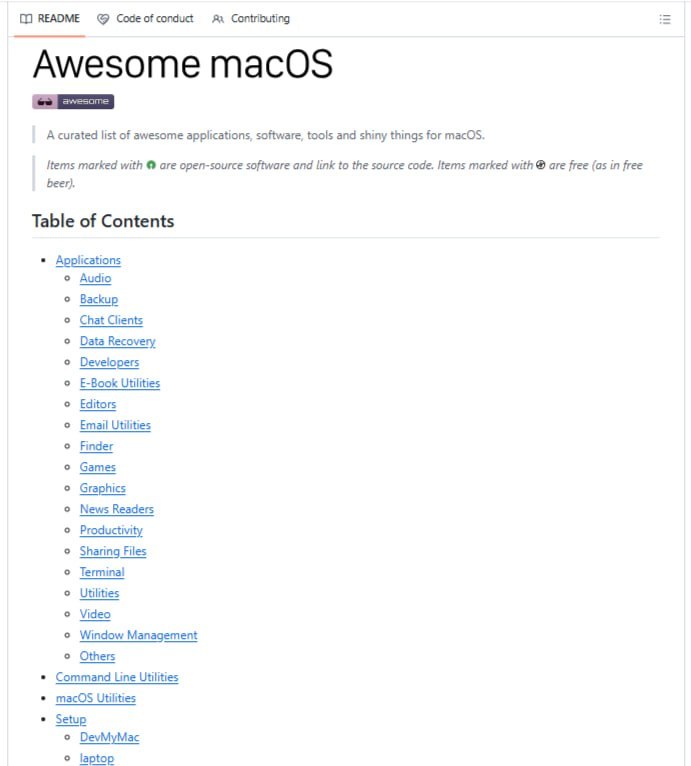 🍭 #macOS #软件精选🏵 Awesome-macOS - macOS资源列表🍥 简介