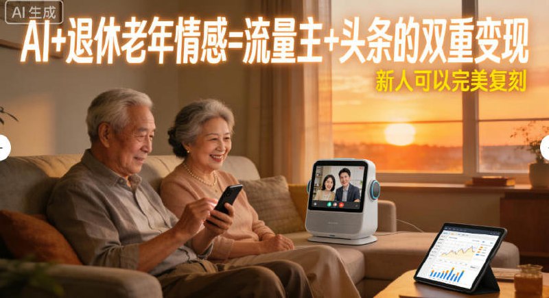 ✍️  《AI+退休老年情感=流量主+头条的双重变现 新人可以完美复刻》💡  项目介绍