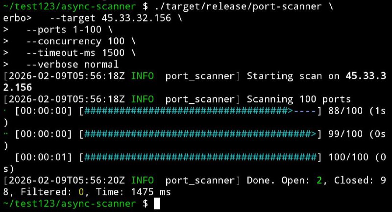 🍭 #网络工具 #端口扫描🏵 Async Scanner - TCP异步端口扫描🍥 简介